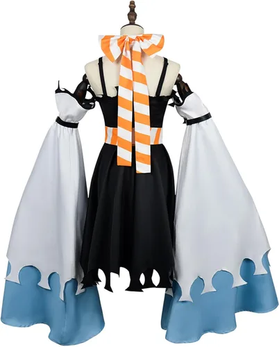 Vista 4 de Amo Cosplay Disfraz Gachiakuta Conjunto Completo Mujer Negro Correa Falda negro B