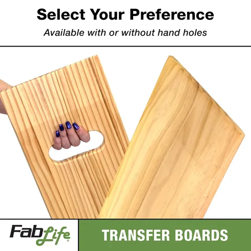 Vista 4 de Generic 50-3000 FabLife Deluxe - Tabla de transferencia de madera dura para fácil transferencia de pacientes, 8 x 24 pulgadas