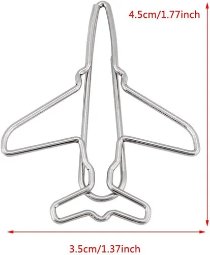 Vista 5 de 10 clips de papel con forma de avión, marcadores, clip de marcado de documentos, clip de organización para proyectos de arte, libro de raspado
