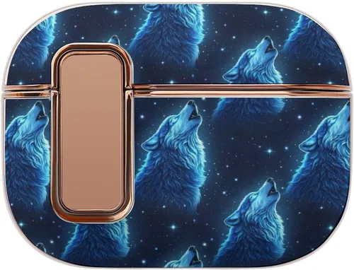 Vista 13 de Full Protective Cover Compatible with Airpods Pro 2 Wireless Charging Case for Women with Lock, Purple Galaxy Dragon, Safe and Shockproof