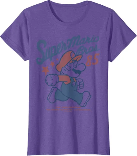 Vista 25 de Nintendo Super Mario Brothers '85 Vintage Stars - Camiseta Gris Oscuro