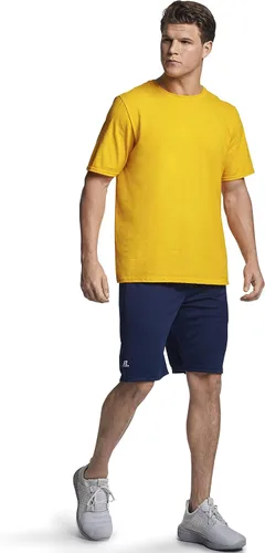 Vista 2 de Russell Athletic Camisetas Dri-Power de manga corta para hombre, absorben la humedad, protección contra olores, UPF 30+, tallas S-4X