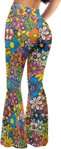 Vista 2 de Pantalones de yoga acampanados para mujer, corte de bota, cintura alta, leggings suaves como la mantequilla, pantalones de entrenamiento de pierna