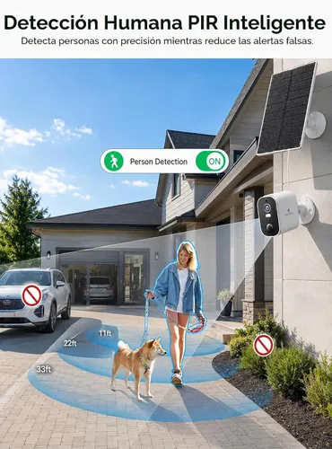 Vista 7 de SYMYNELEC Cámaras de seguridad solar 2K inalámbricas para exteriores Solo 2.4 GHz