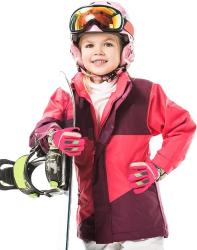 Vista 2 de Guantes de esquí de nieve impermeables para niños, guantes de snowboard para niños y niñas, guantes de nieve cálidos