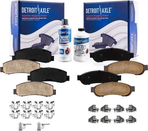 Vista 80 de Detroit Axle - Pinza de disco del lado del acompañante + pastillas de freno de cerámica de repuesto para Lexus HS250H Toyota RAV4 Prius V Scion xB
