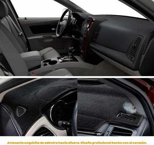 Vista 5 de Tapete para cubierta de tablero de instrumentos compatible con Cadillac CTS 2003-2007, protector antideslizante con protección solar (2003-2007)