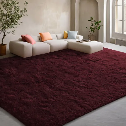 Vista 133 de EVOIONOS Alfombra Redonda Negra para Dormitorio, 4x4 Pies Alfombra de Área Circular Suave y Esponjosa para Sala de Estar, Alfombra Circular de Felpa