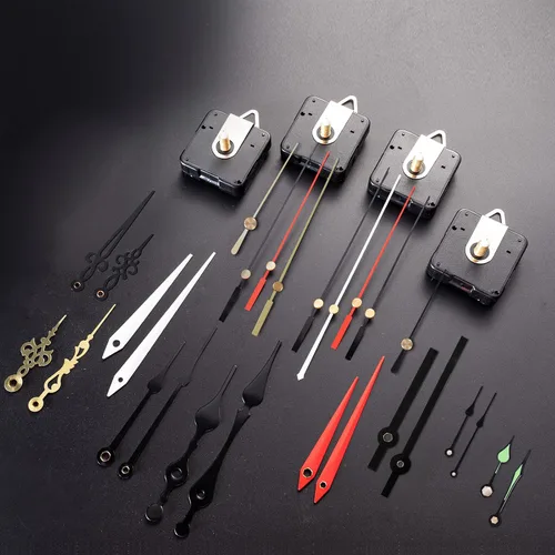 Vista 6 de EMOON Kit de repuesto de mecanismo de reloj de 6 piezas con 9 manecillas de reloj, kit de motor de reloj de barrido silencioso, funciona