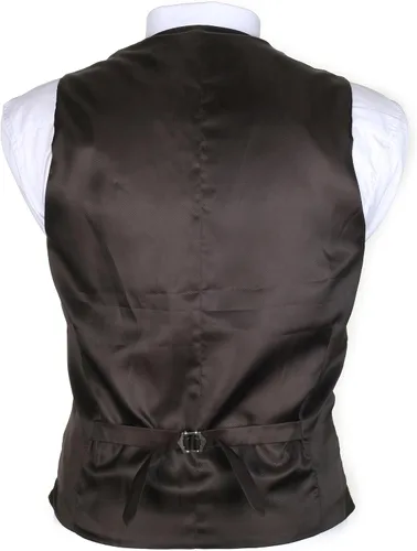 Vista 5 de Ruth&Boaz Chaleco de traje de cuello a medida de tweed de lana con 4 botones y 2 bolsillos