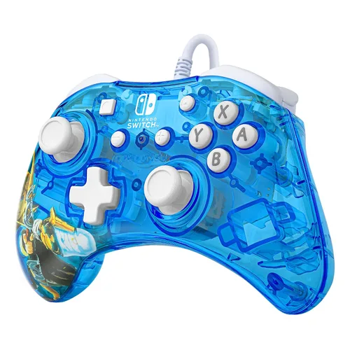Vista 11 de Rock Candy Wired Gaming Switch Pro Controller - Zelda Breath of the Wild - Blue - Official License Nintendo - OLED Lite Compatible - Compact