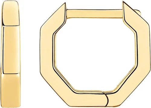 Vista 7 de PAVOI Aretes de aro gruesos chapados en oro de 14 quilates para mujer - Aretes pequeños de aro de oro con postes de plata de ley 925 - Joyería