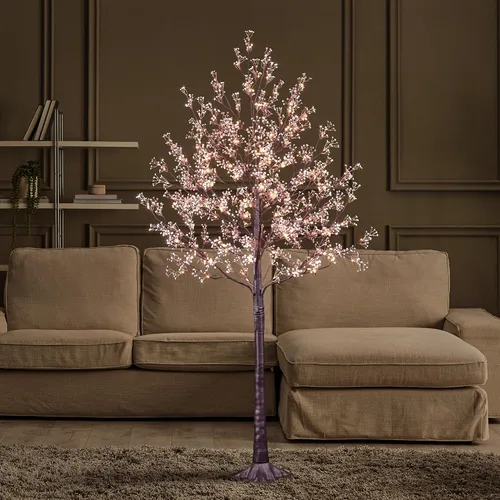 Vista 12 de Lightshare Árbol de Flores de Cornejo Iluminado de 6 Pies, Planta Artificial de 120L con Bayas, Luces Blancas Cálidas para Primavera, Decoración