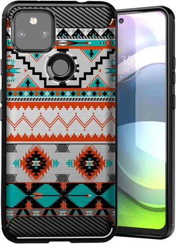 Vista 13 de CasesOnDeck - Funda compatible con Google Pixel 5A (2021) / Pixel 5A 5G] cubierta de parachoques de TPU suave con textura de fibra de carbono
