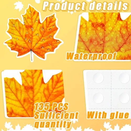 Vista 8 de Ferraycle - 135 piezas de decoración de tablón de anuncios de otoño