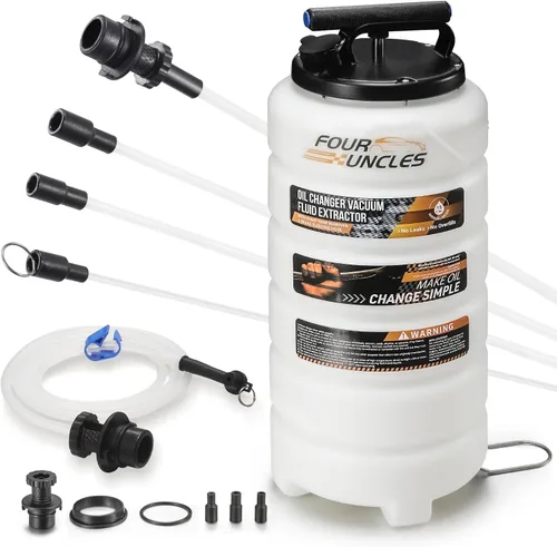 Vista 8 de FOUR UNCLES Bomba extractora de aceite manual 6.5L para cambios de aceite