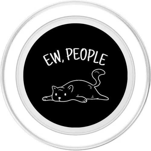 Vista 2 de Ew People Gato Gatos Meow Kitty Lovers Hate People Gift PopSockets MagSafe PopGrip para iPhone