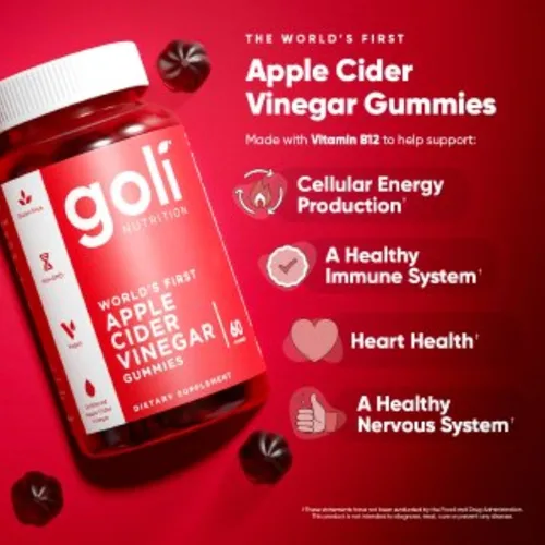 Vista 4 de 3 botellas del paquete Goli Favorites: suplementos de Ashwagandha KSM-66, vinagre de manzana, Matcha Mind con Cognizin, vitaminas D2 y B12