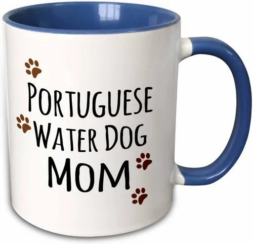 Vista 10 de 3dRose Taza de perro de agua portuguesa mamá, 11 onzas, color negro