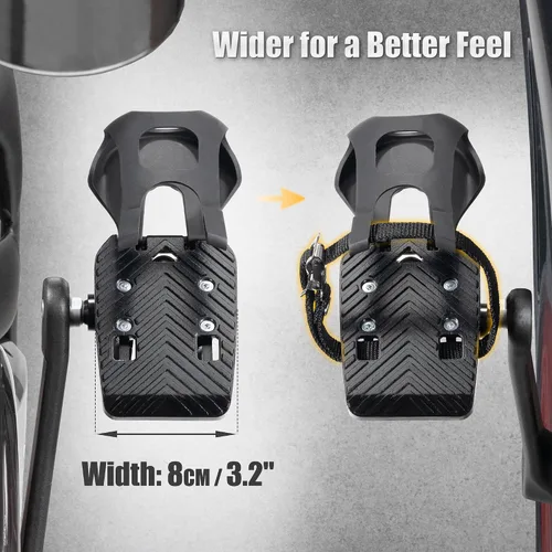Vista 4 de CyclingDeal Jaulas para dedos – Compatible con pedales Peloton Bike & Bike+ – Convierte pedales Peloton en pedales de doble función – Paseo