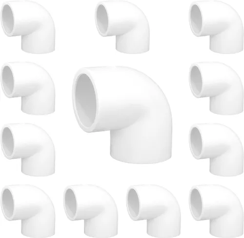 Vista 21 de Paquete de 12 accesorios de codo de 45 grados de PVC de 1 pulgada, conector de tubo de 2 vías de grado para muebles para construcción de estanterías