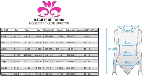Vista 6 de Natural Uniforms Traje de cuerpo de manga larga, elástico de algodón transpirable