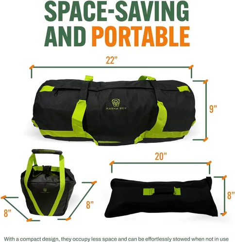 Vista 3 de Sandbags for Working Out - 50 to 90 lbs - Adjustable Heavy Duty Equipment for Weight Training - 1 Outer, 3 Inner Sandbags - Portable Tough Workout