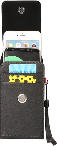 Vista 3 de Funda de cuero vertical para hombre con 2 bolsillos con clip para Samsung Galaxy Note 20/Note20 Ultra/S23 Ultra/S22+/S21