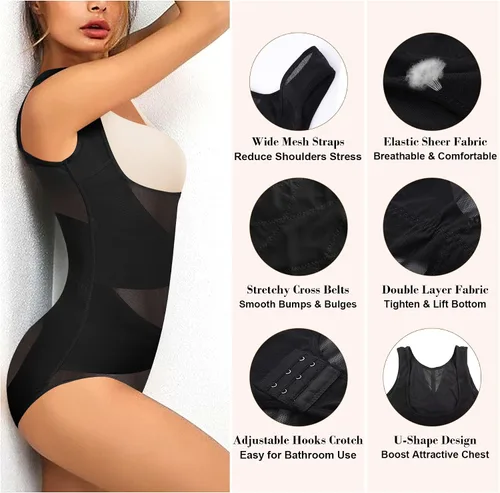 Vista 4 de CYDREAM Body moldeador de abdomen para mujer, moldeador de cuerpo, Faja más delgada, entrenamiento de cintura faja, levantamiento de glúteos, faja