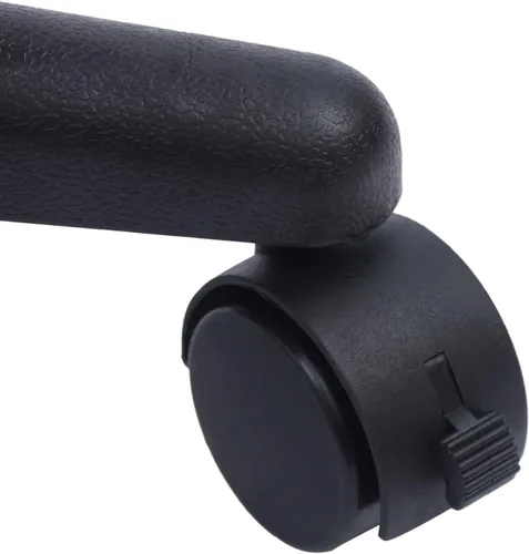 Vista 9 de Reposapiés de oficina, taburete de pie debajo del escritorio con ruedas, taburete de oficina de altura ajustable, taburete ergonómico de cuero