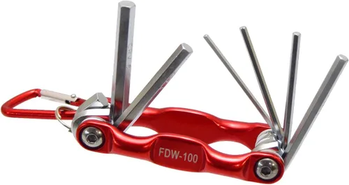 Vista 4 de Takagi FDW-120 M&M Folding Wrench, Hex Bar, mm + DR, Set of 6