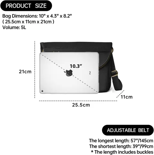 Vista 6 de Bolso cruzado para mujer, bolsa de festival para toda la noche, con correa ajustable, bolso de nailon para viajes, trabajo, casual, al aire libre