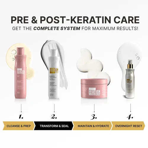 Vista 8 de FASHION GOLD Tratamiento capilar de queratina (10 USOS por Botella), Keratina para Alisar el Pelo, Tratamiento de Botox Capilar, Tratamiento