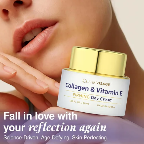 Vista 2 de Hidratante facial con colágeno y vitamina E, probado por dermatólogos, antienvejecimiento, cuidado de la piel coreano, hidrata, fortalece la barrera