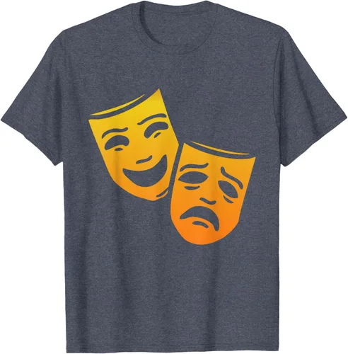 Vista 59 de Comedia y tragedia griega teatro máscaras camiseta