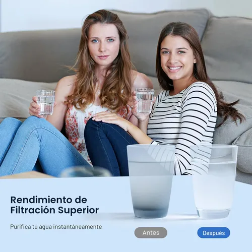 Vista 6 de GLACIER FRESH Compatible con filtro inhibidor de escala de perfil GE, 1 Filtro de agua de repuesto para máquina de hielo de pepita de ópalo, filtro
