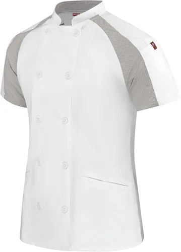 Vista 3 de Red Kap Abrigo de chef raglán Airflow para mujer con Oilblok