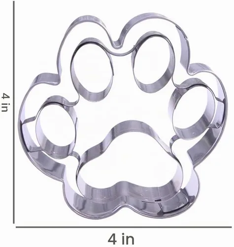 Vista 2 de Keewah Cortador de galletas con patas de perro grande, 4 pulgadas, acero inoxidable