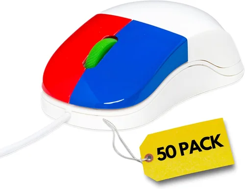 Vista 9 de Clevy Mouse para niños, colorido y ergonómico USB, computadora escolar y doméstica, mouse con cable compatible con niños, compatible con Windows