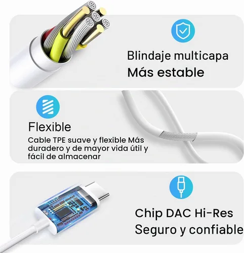 Vista 5 de Paquete de 2 auriculares USB C, auriculares USB tipo C estéreo de alta fidelidad USB C con micrófono de control de volumen compatibles con Samsung