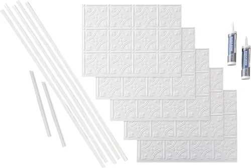 Vista 11 de FASÄDE Kit de protector contra salpicaduras decorativo de vinilo estilo tradicional/patrón 1 de 15 pies cuadrados en bronce antiguo
