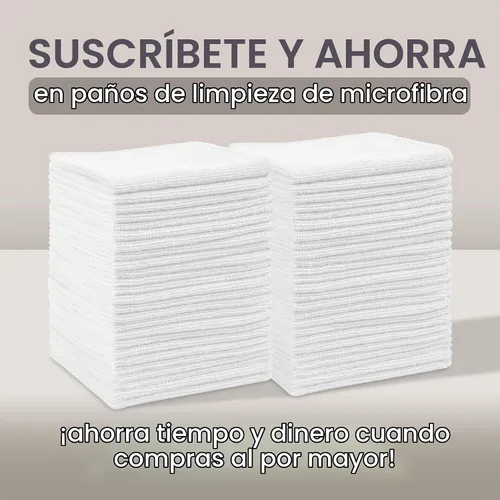 Vista 9 de S&T INC. Paquete de 50 paños de limpieza de microfibra, toallas a granel para el hogar, toallas de microfibra reutilizables para automóviles, trapos