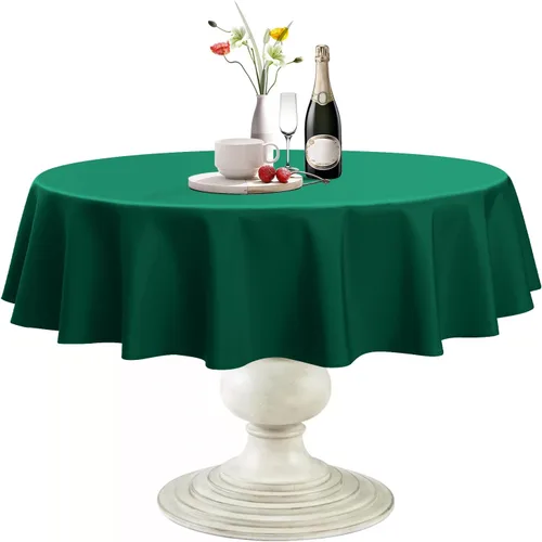 Vista 18 de Softalker Mantel Redondo, Impermeable y Resistente a las Manchas, Mantel de Tela Sin Arrugas, Lavable, Poliéster de 210GSM, Cubierta de Mesa