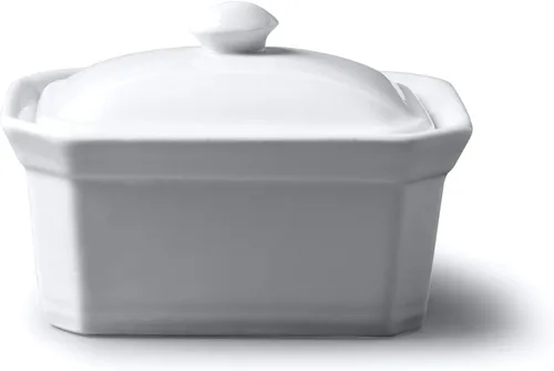 Vista 9 de WM Bartleet & Sons 1750 Plato de mantequilla/terrina con tapa, porcelana, color blanco