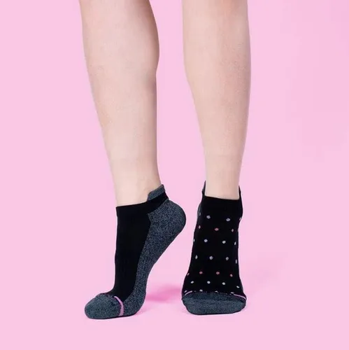 Vista 2 de Dr. Motion calcetines de compresión de corte bajo para mujer, 2 piezas