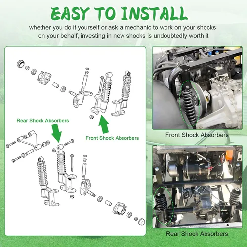 Vista 7 de Kit de amortiguador trasero para carrito de golf de 2 piezas para Yamaha G29 Drive Gas o Electric 2007-2016, OEM JW1-F2210-00-00, JW2F2210-10-00