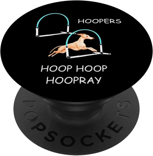 Vista 6 de Dog Agility - Hoopers para perros Greyhound Whippet - Hoop Hoopray PopSockets MagSafe PopGrip para iPhone