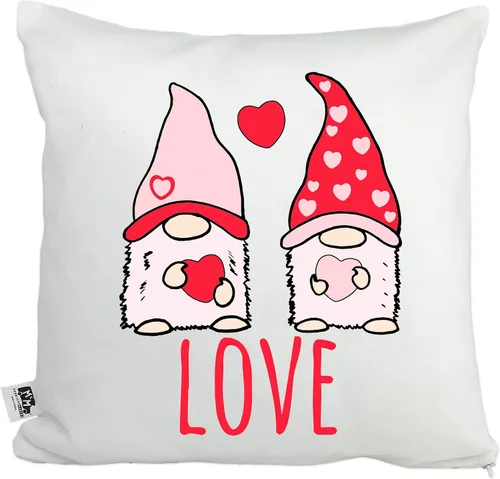 Vista 8 de Moonlight Makers, Happy Valentine's Day!, Decorative Pillow Case, 100% Cotton Canvas Pillowcase, Farmhouse Decor, Gift for Home, Funny Design