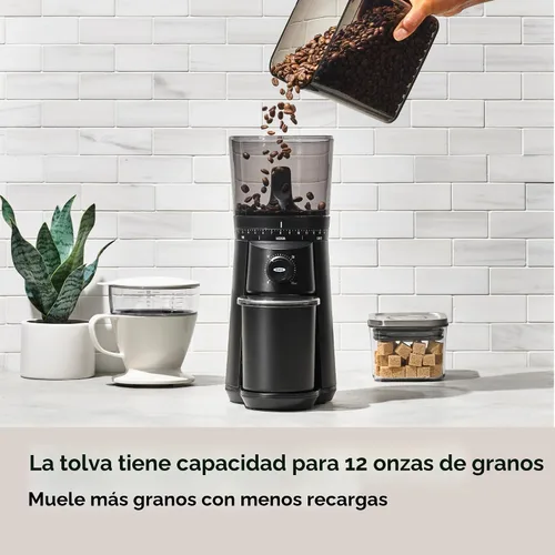 Vista 2 de OXO Brew - Molinillo de muelas cónicas - Negro mate, muelas de acero inoxidable, molienda inteligente automática de un toque