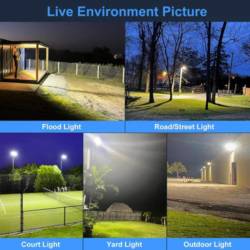 Vista 4 de KUKUPPO Luz LED de estacionamiento de 200 W, luz de poste de estacionamiento de grado industrial con certificación DLC UL, luz LED caja de zapatos